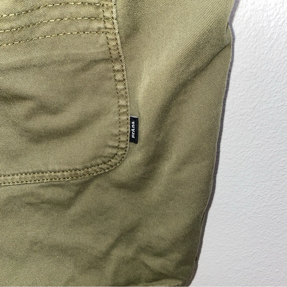 Prana Sancho Shortalls Cargo Green Bib Overalls Organic Cotton Size XL - Picture 6 of 9